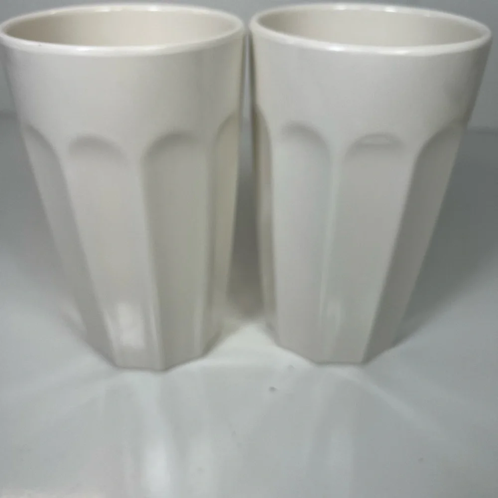Rae Dunn Melamine Holiday Tumbler Set of Two 22oz Cup‎ Christmas Collection EUC